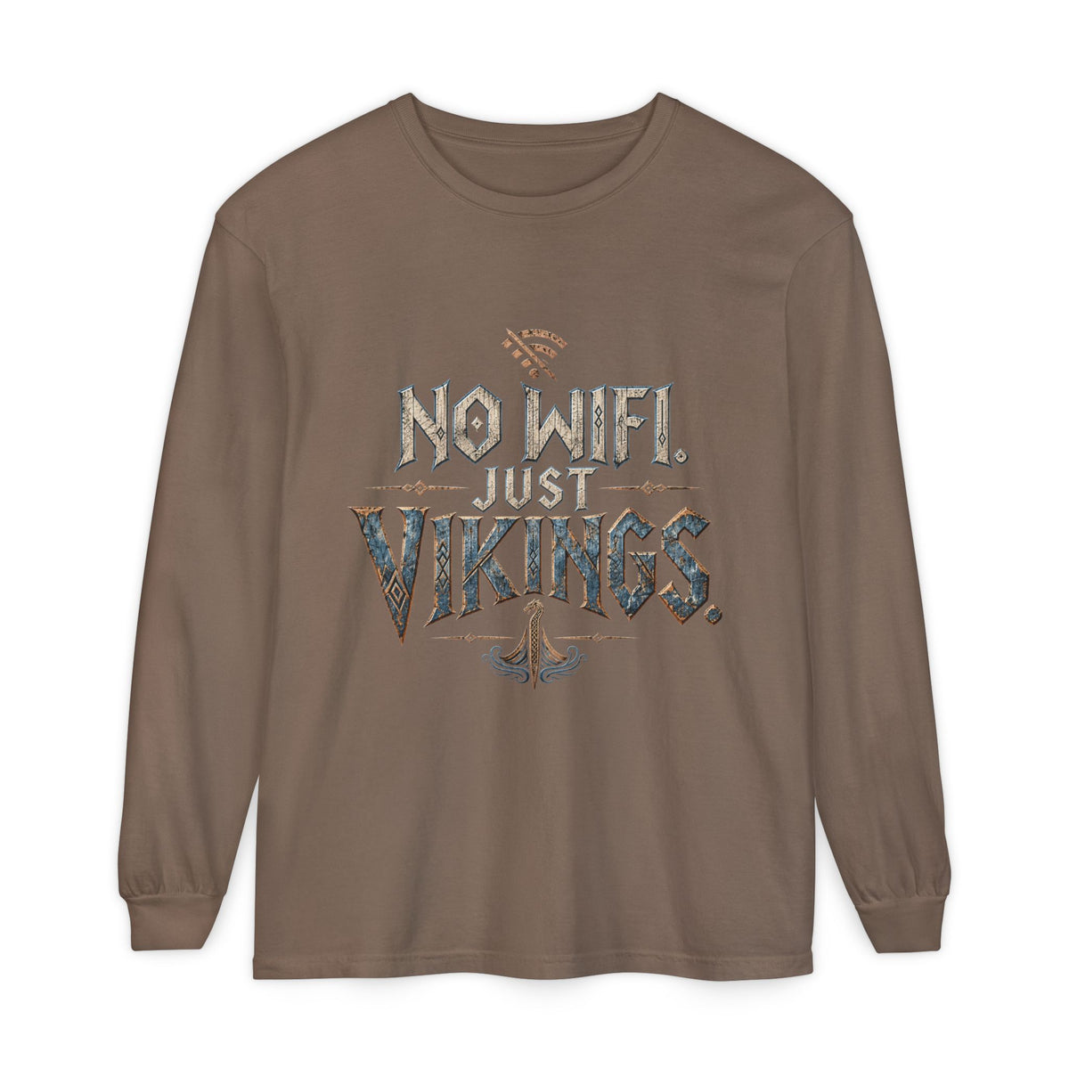 No Wifi Just Vikings Long Sleeve T-Shirt