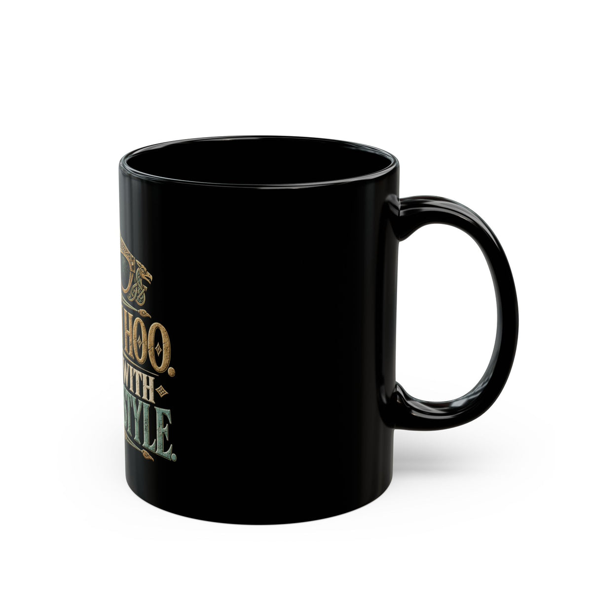 Sutton Hoo Buried With Better Style Black Mug