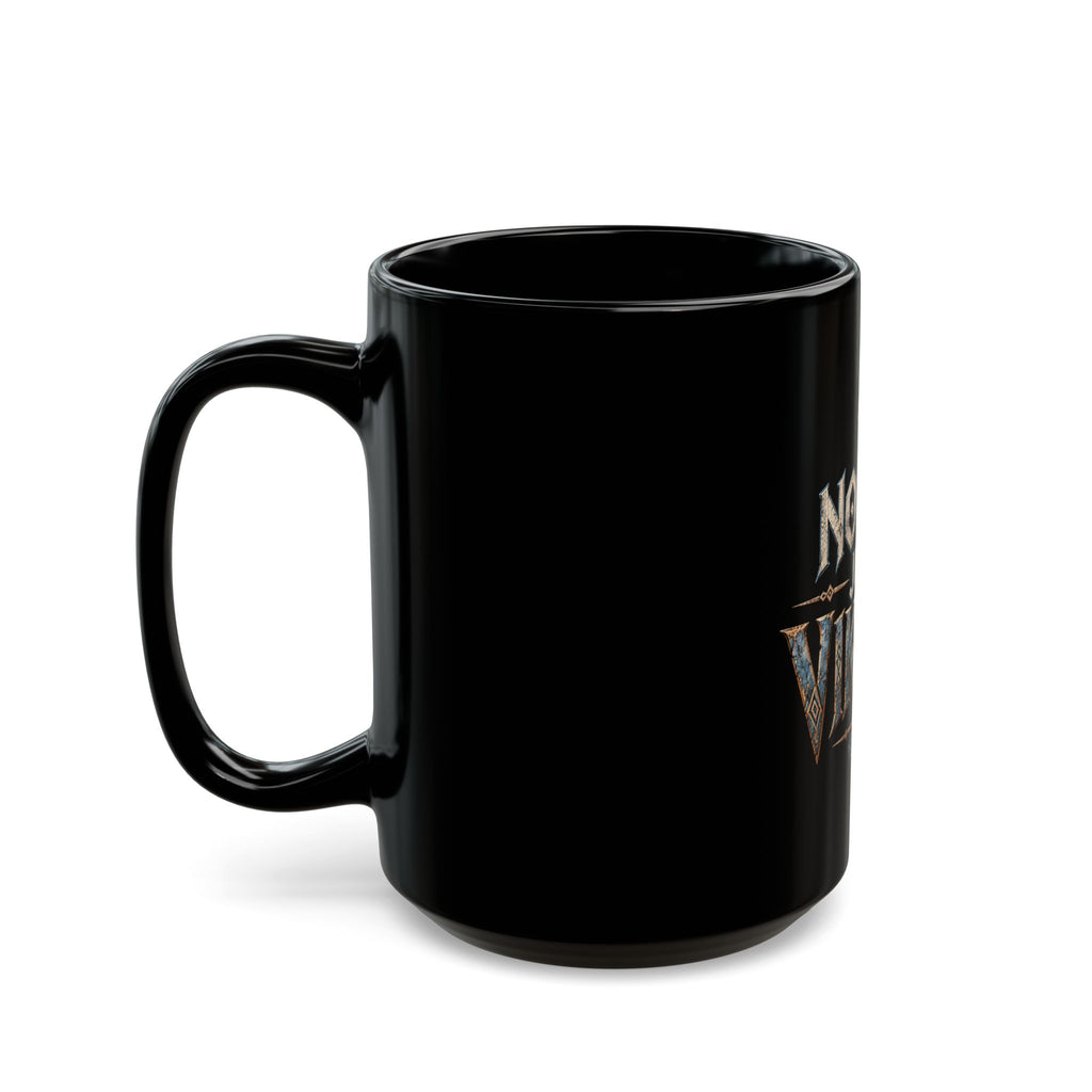 No Wifi Just Vikings Black Mug